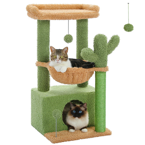 Arbre a chat 4 en 1 design cactus 80cm