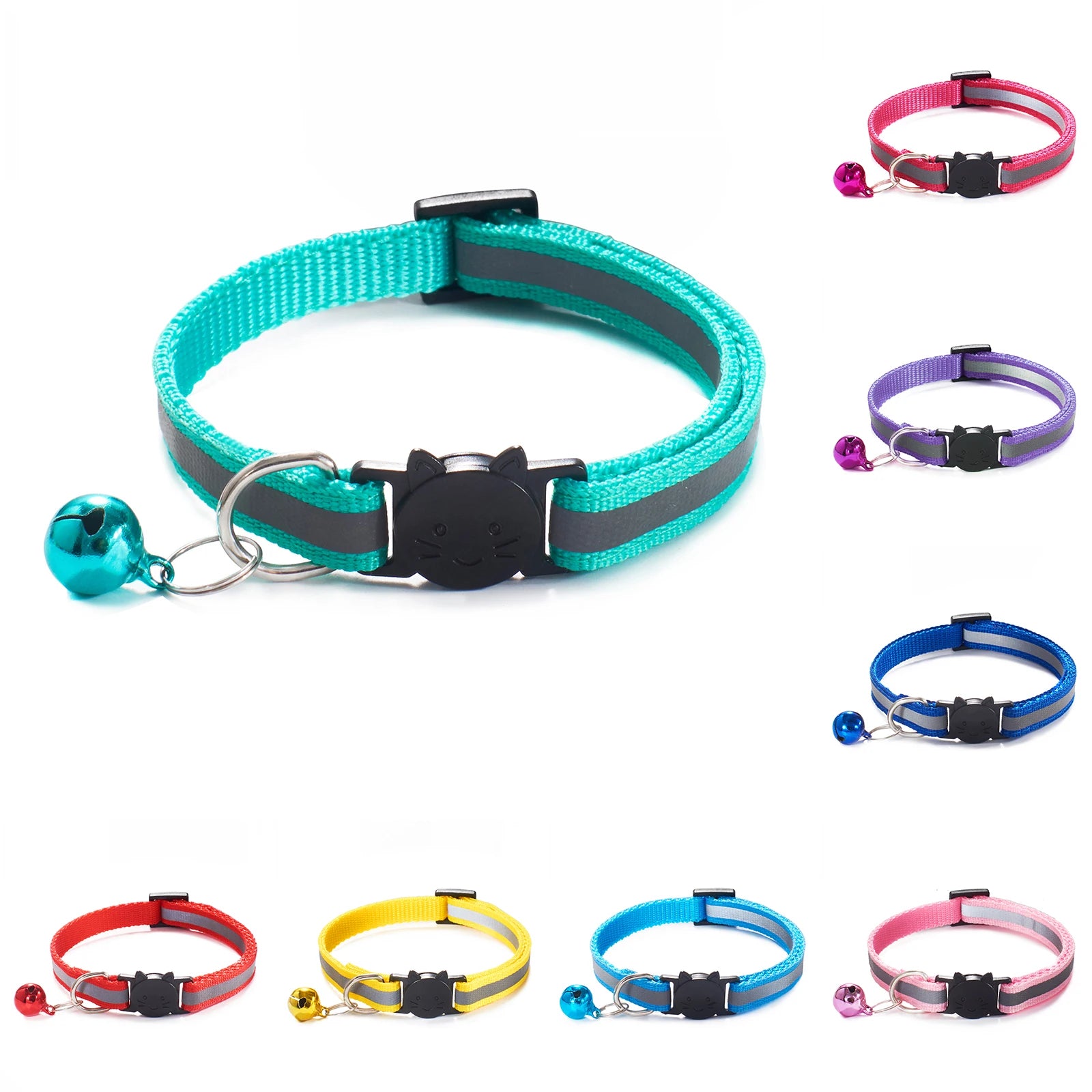 Collier réfléchissant avec clochette pour chat