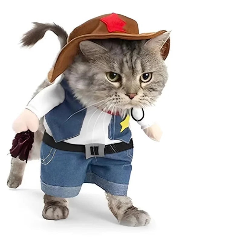 Costume cowboy pour chat