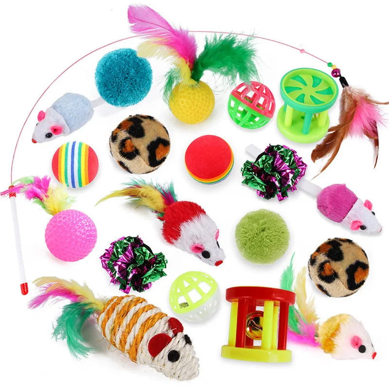 Ensemble de jouet pour chat coloré