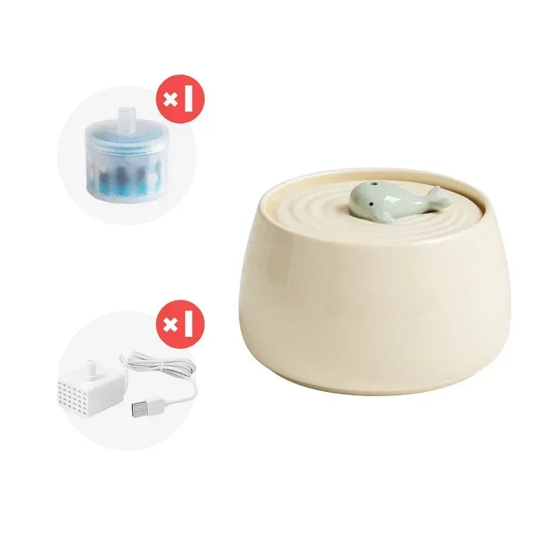 Fontaine a eau en céramique pour chat