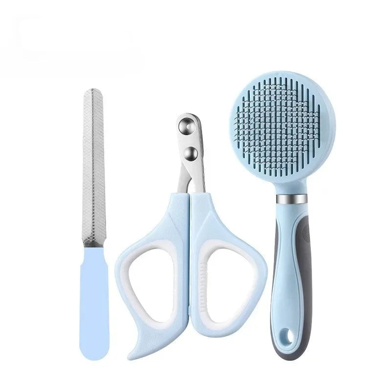 Kit hygiène pour chat (brosse,limeur,coupe-griffe)