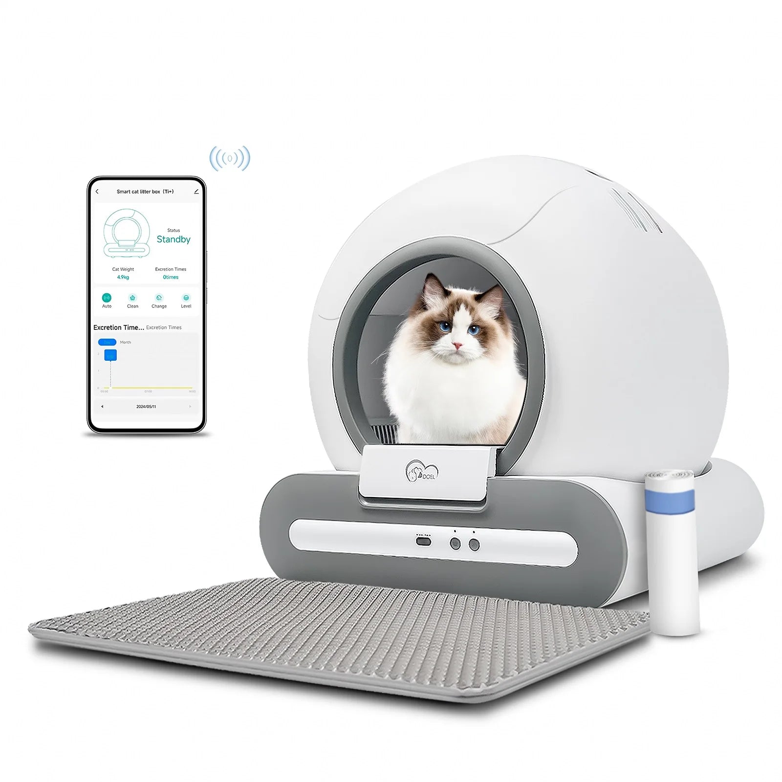 Litiére pour chat a nettoyage automatique