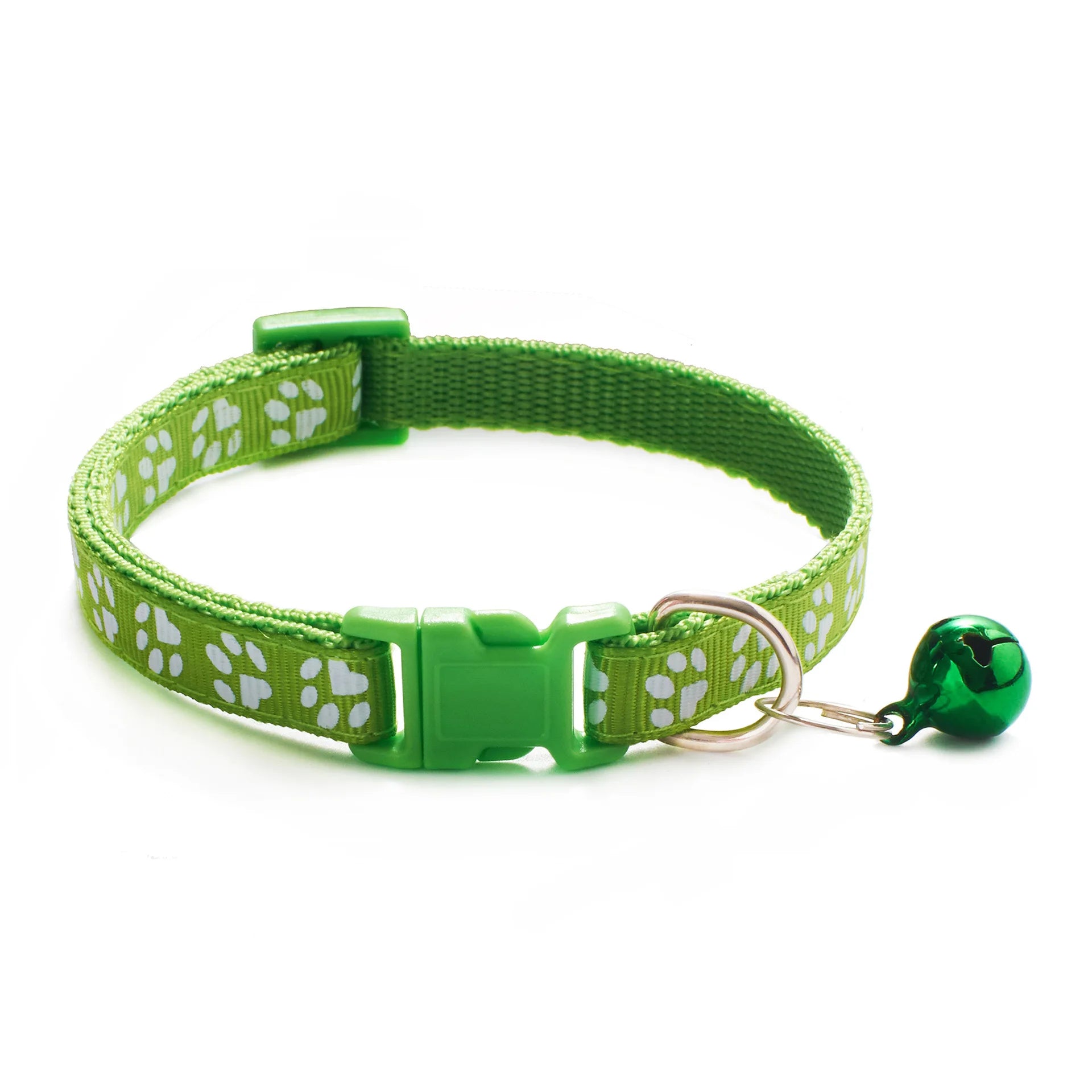 Collier avec design pattes de chat et petite clochette pour chat