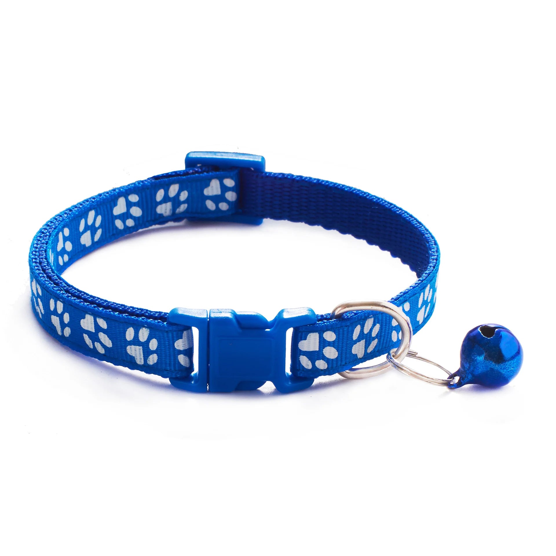Collier avec design pattes de chat et petite clochette pour chat
