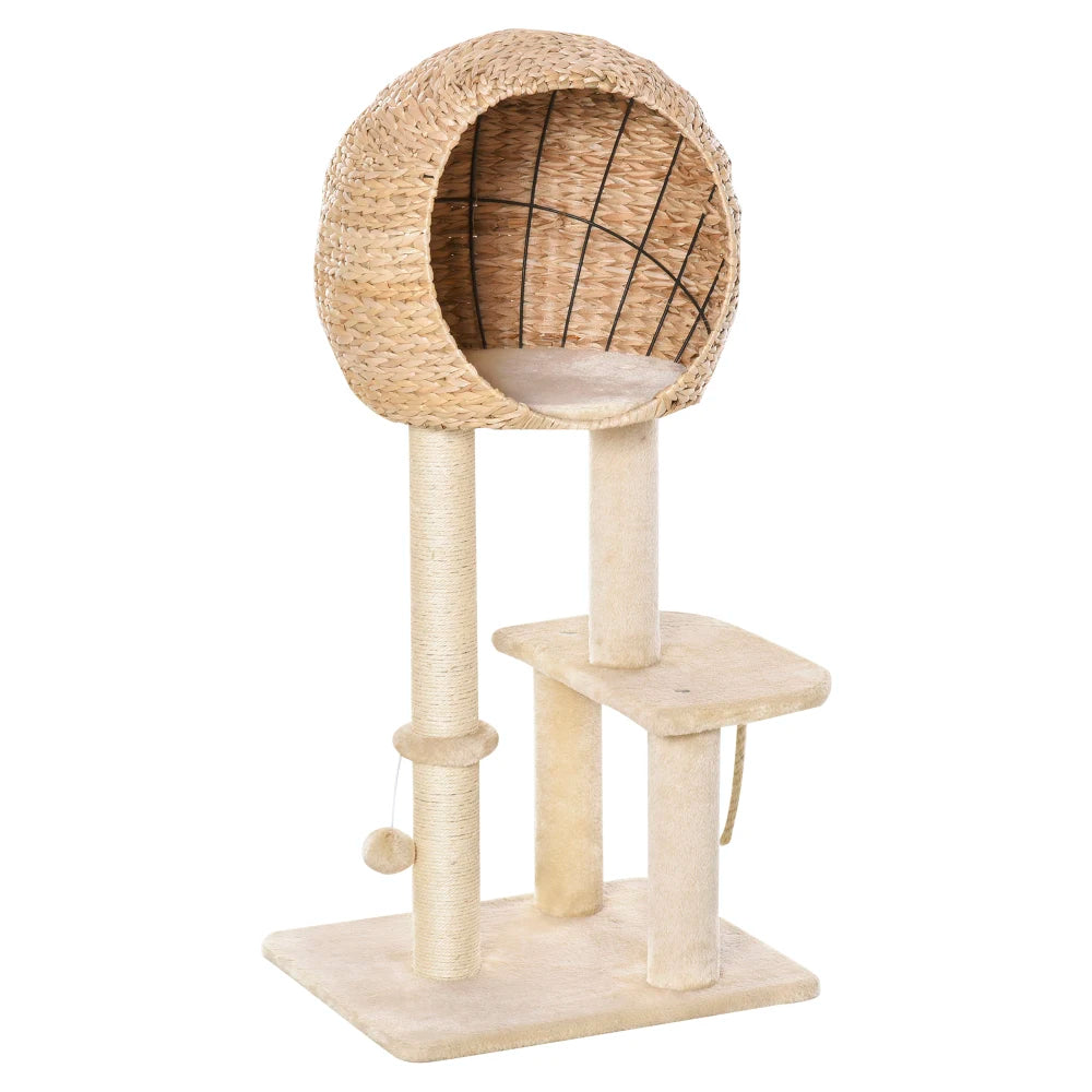 Griffoir/arbre a chat avec petite niche pour se réfugier