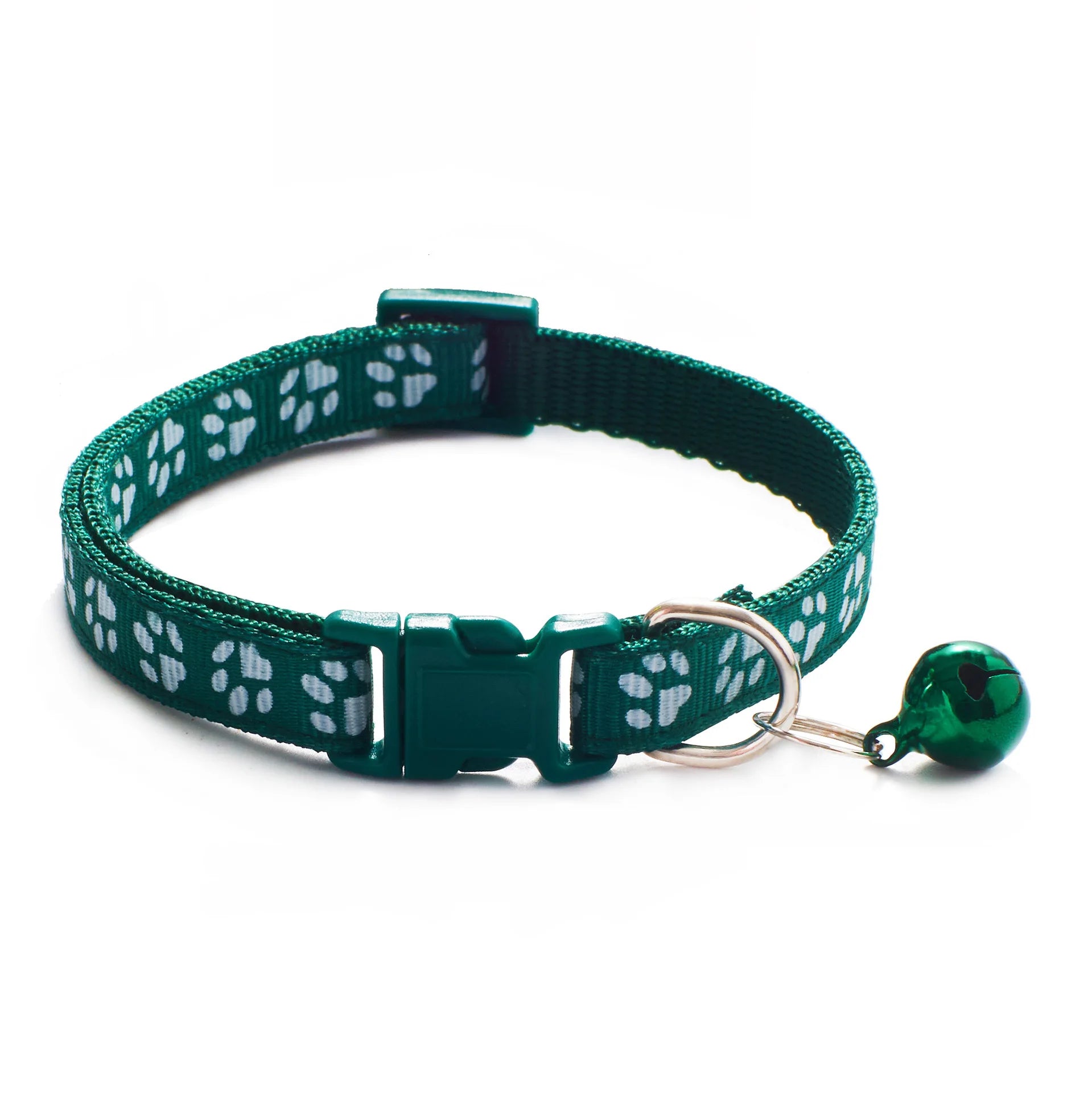 Collier avec design pattes de chat et petite clochette pour chat