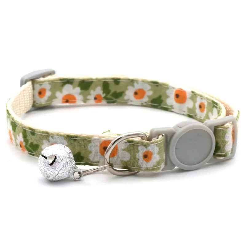 Bandana/collier  a motif floral pour chat