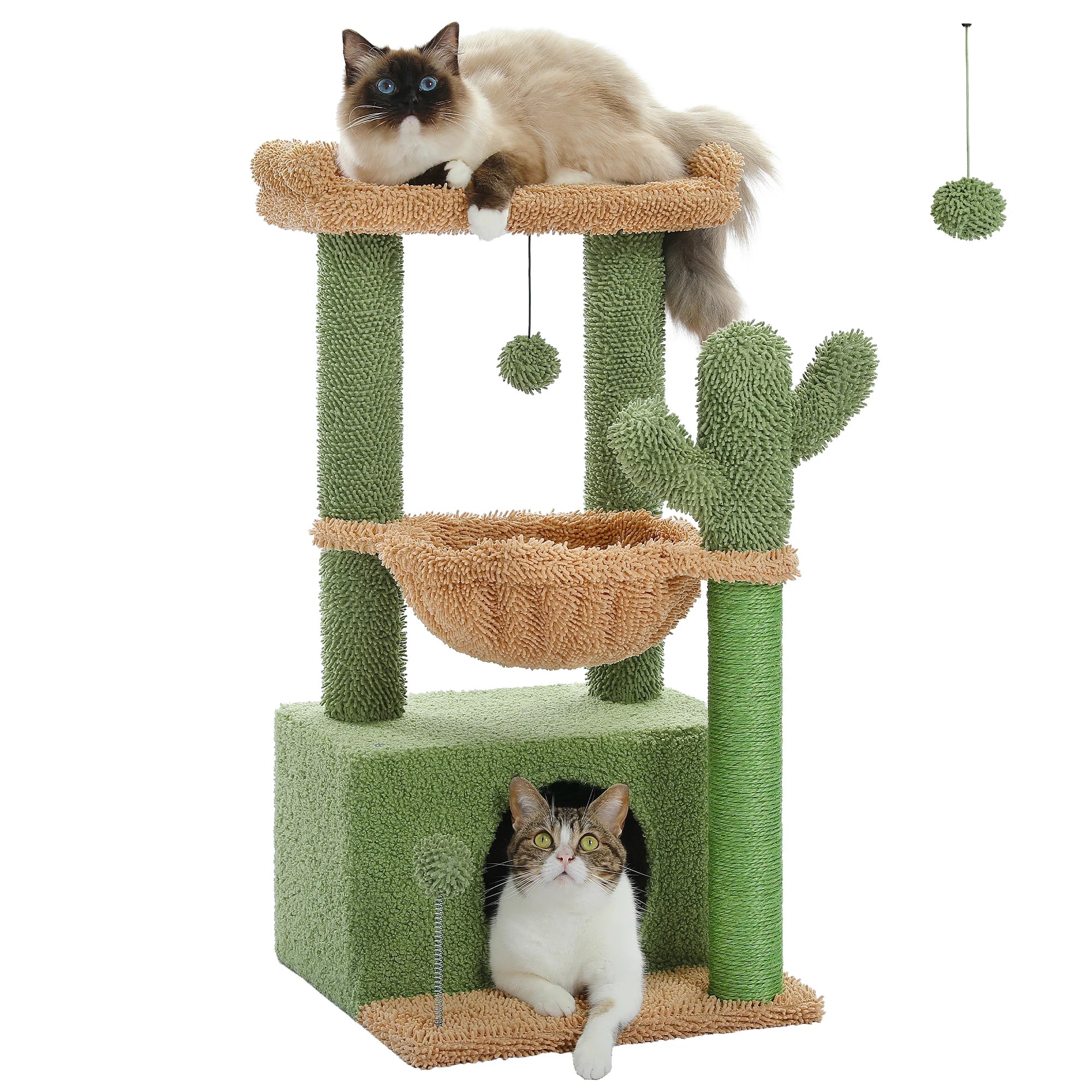 Arbre a chat 4 en 1 design cactus 80cm