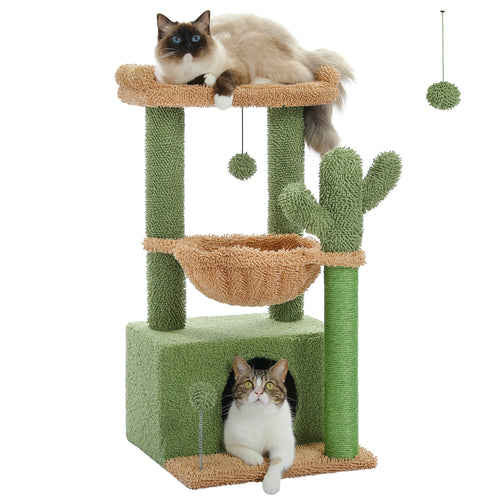 Arbre a chat 4 en 1 design cactus 80cm