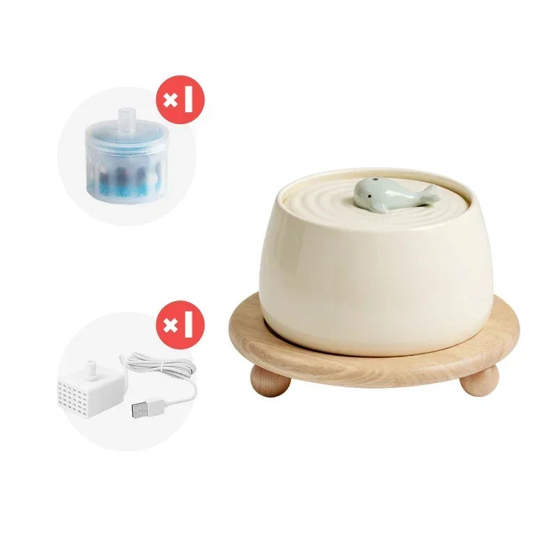 Fontaine a eau en céramique pour chat