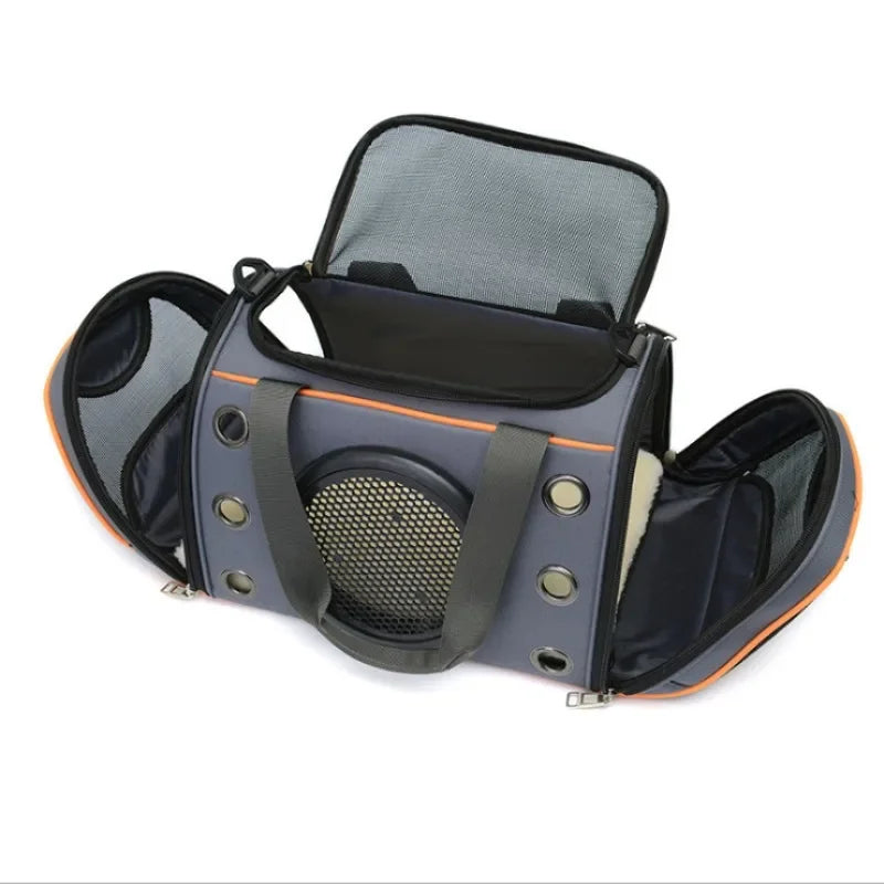sac de transport pour chat pratique avec bulle