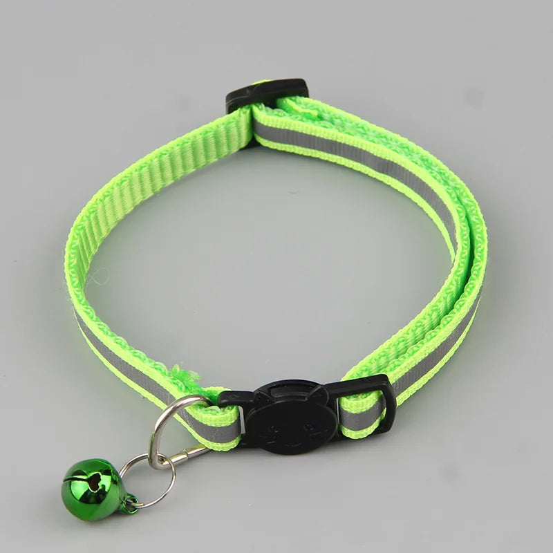 Collier pour chat réfléchissant avec petite clochette