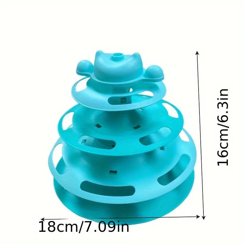 Jouet Structure a étage avec boule interactif pour chat