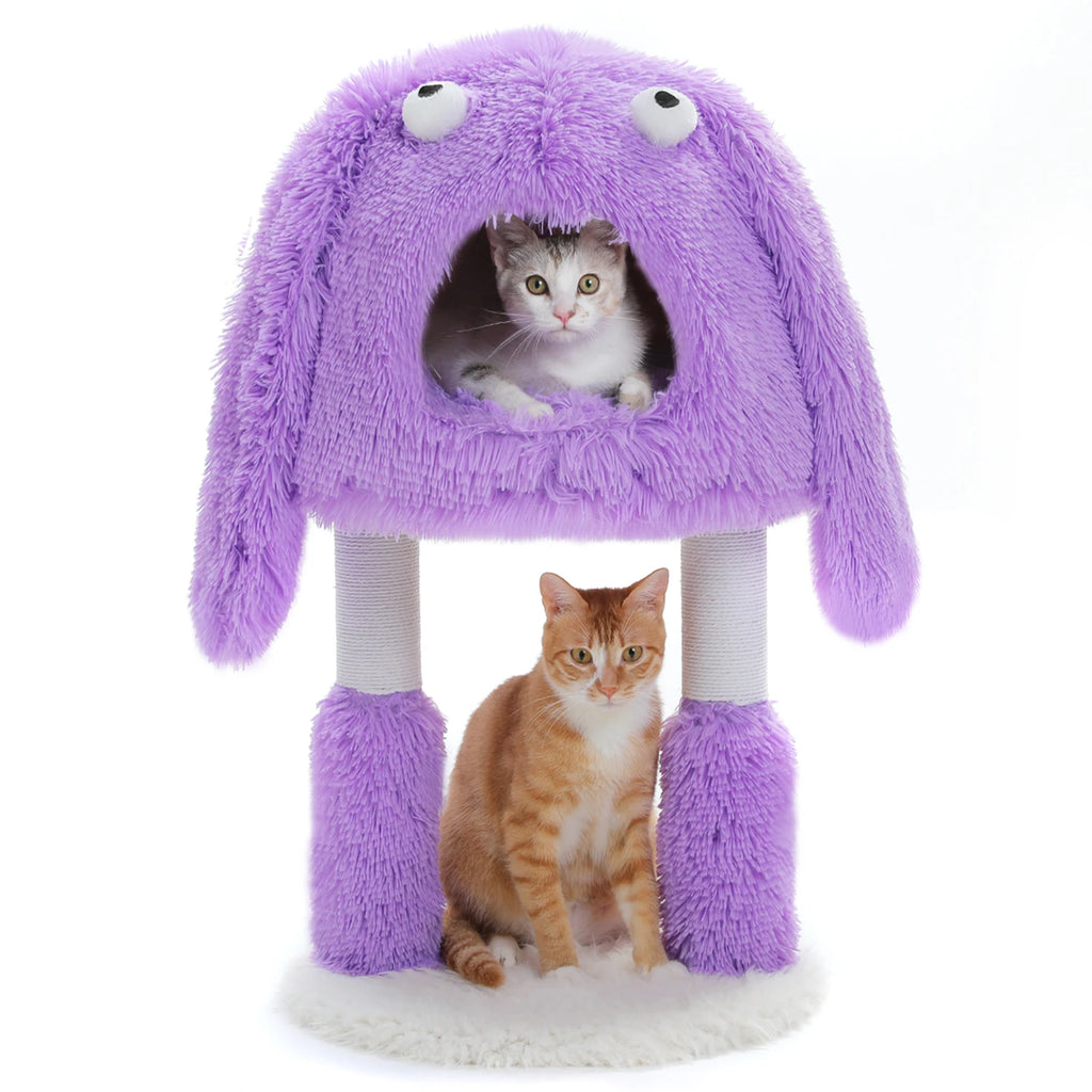 Arbre a chat design monstre violet 71cm