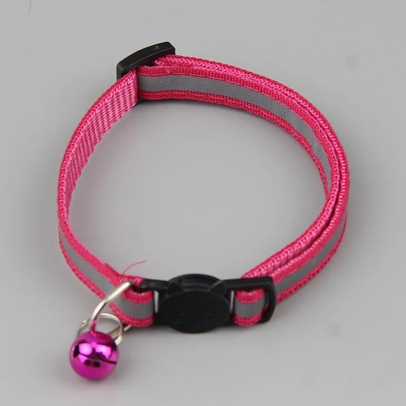 Collier pour chat réfléchissant avec petite clochette