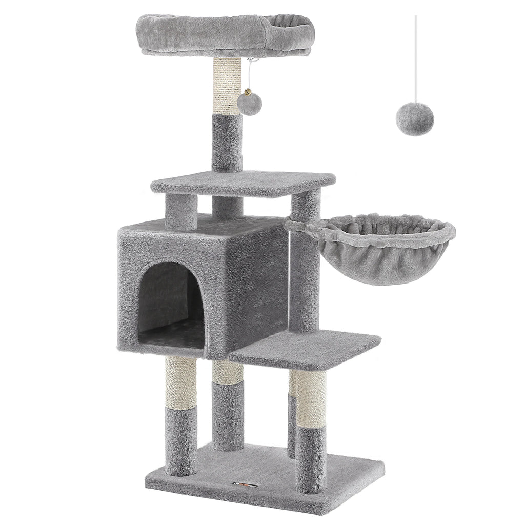 Très grand arbre a chat gris 110cm