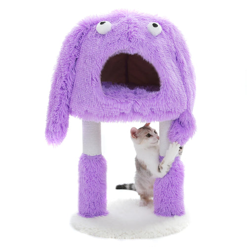 Arbre a chat design monstre violet 71cm