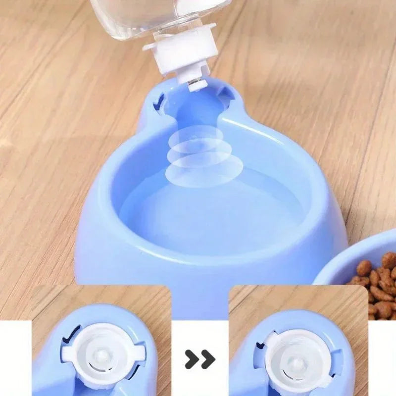 Distributeur a  croquettes et eau pour chat