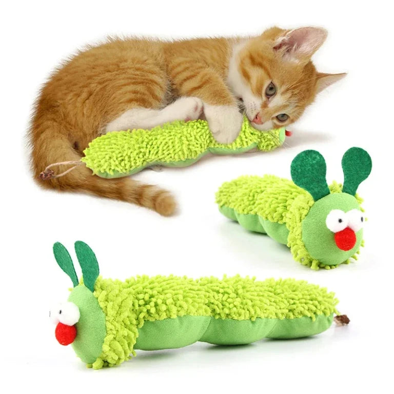 Jouet chenille contenant de l'herbe a chat