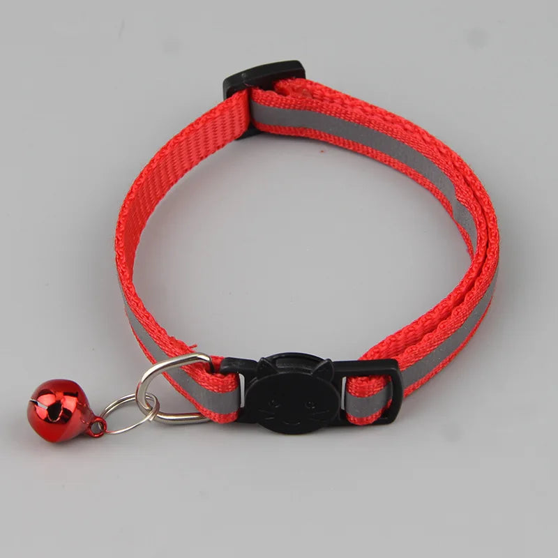 Collier pour chat réfléchissant avec petite clochette