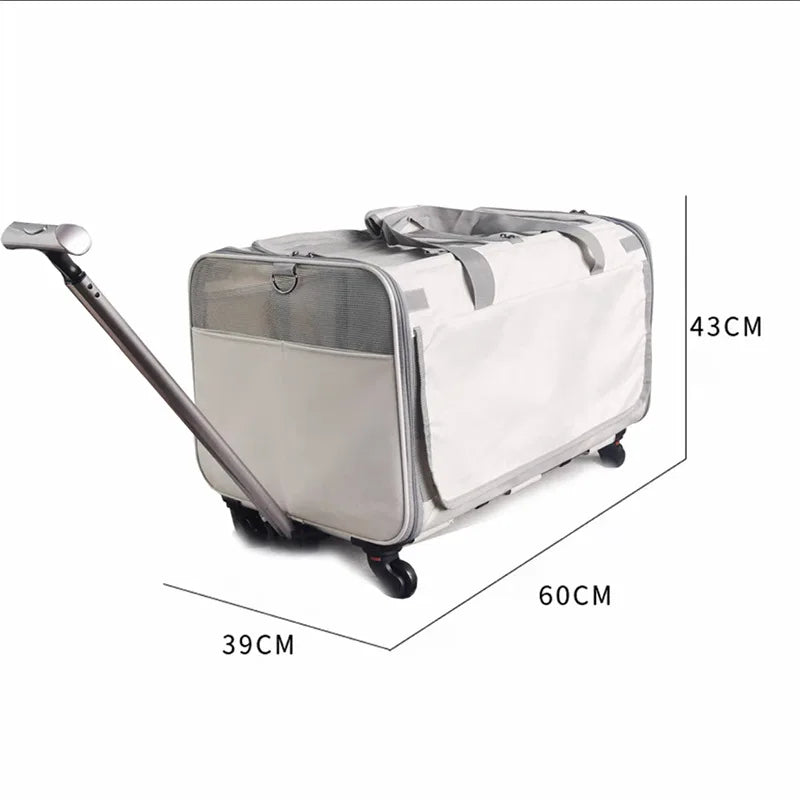 Sac de transport a roulette pour chat