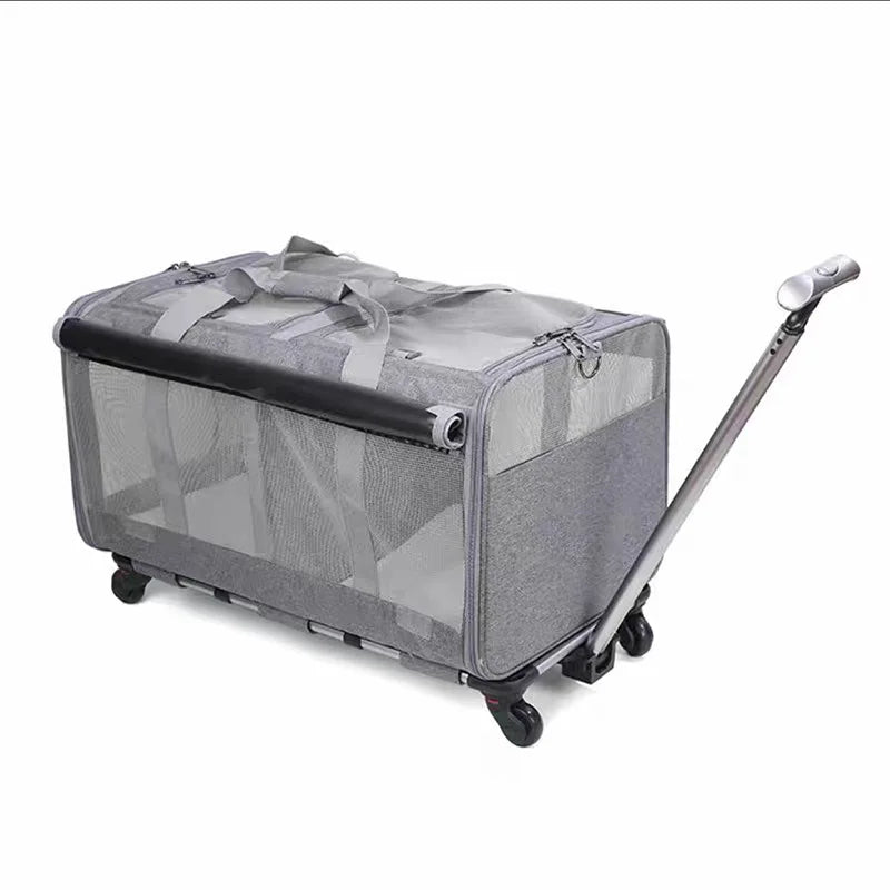 Sac de transport a roulette pour chat