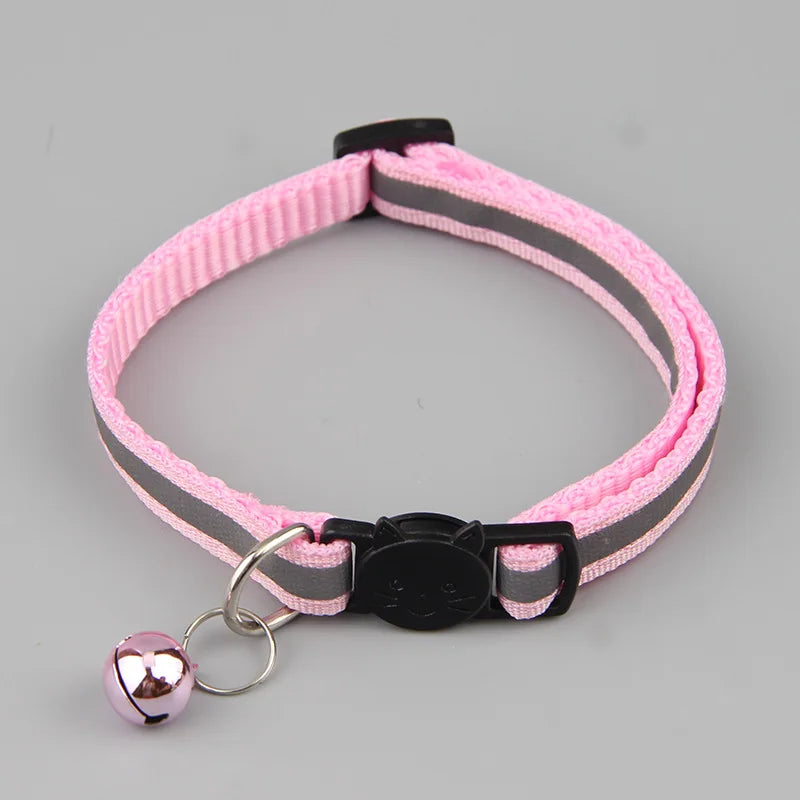 Collier pour chat réfléchissant avec petite clochette