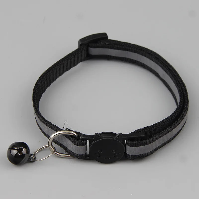 Collier pour chat réfléchissant avec petite clochette