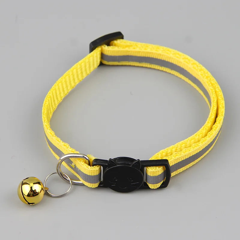 Collier pour chat réfléchissant avec petite clochette