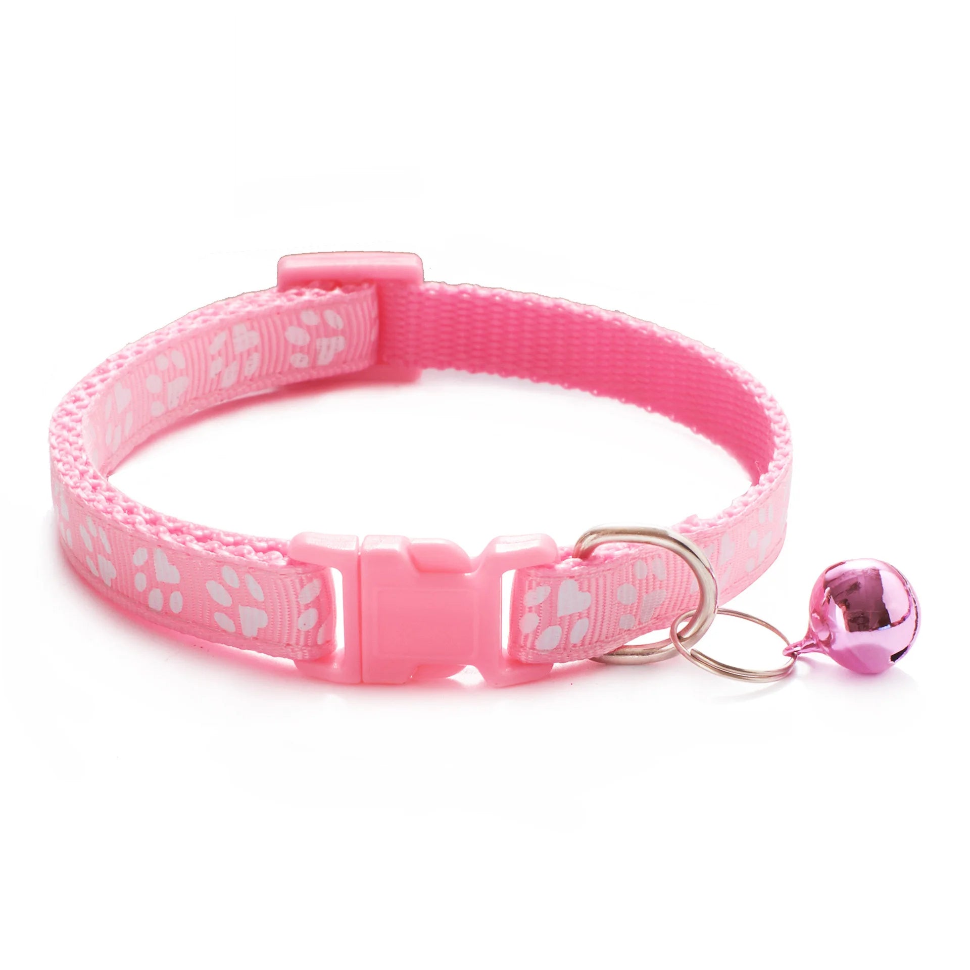 Collier avec design pattes de chat et petite clochette pour chat