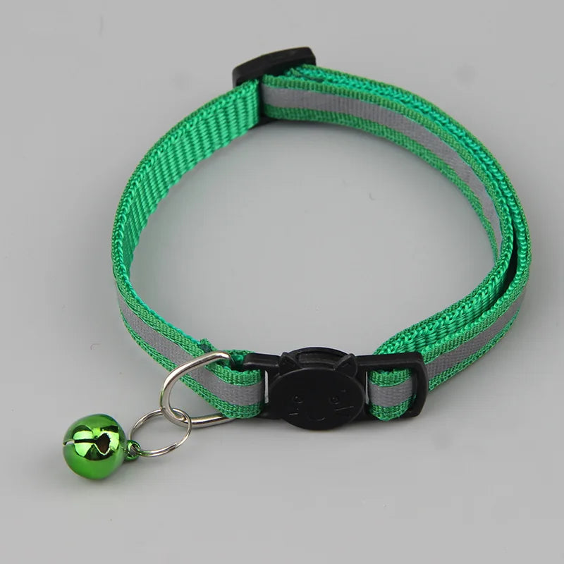 Collier pour chat réfléchissant avec petite clochette