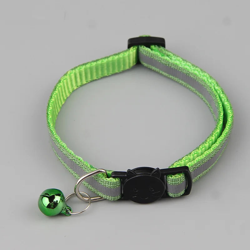 Collier pour chat réfléchissant avec petite clochette