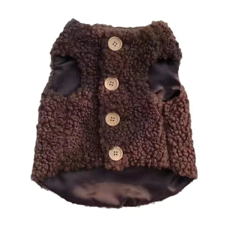 Manteau polaire brun pour chat