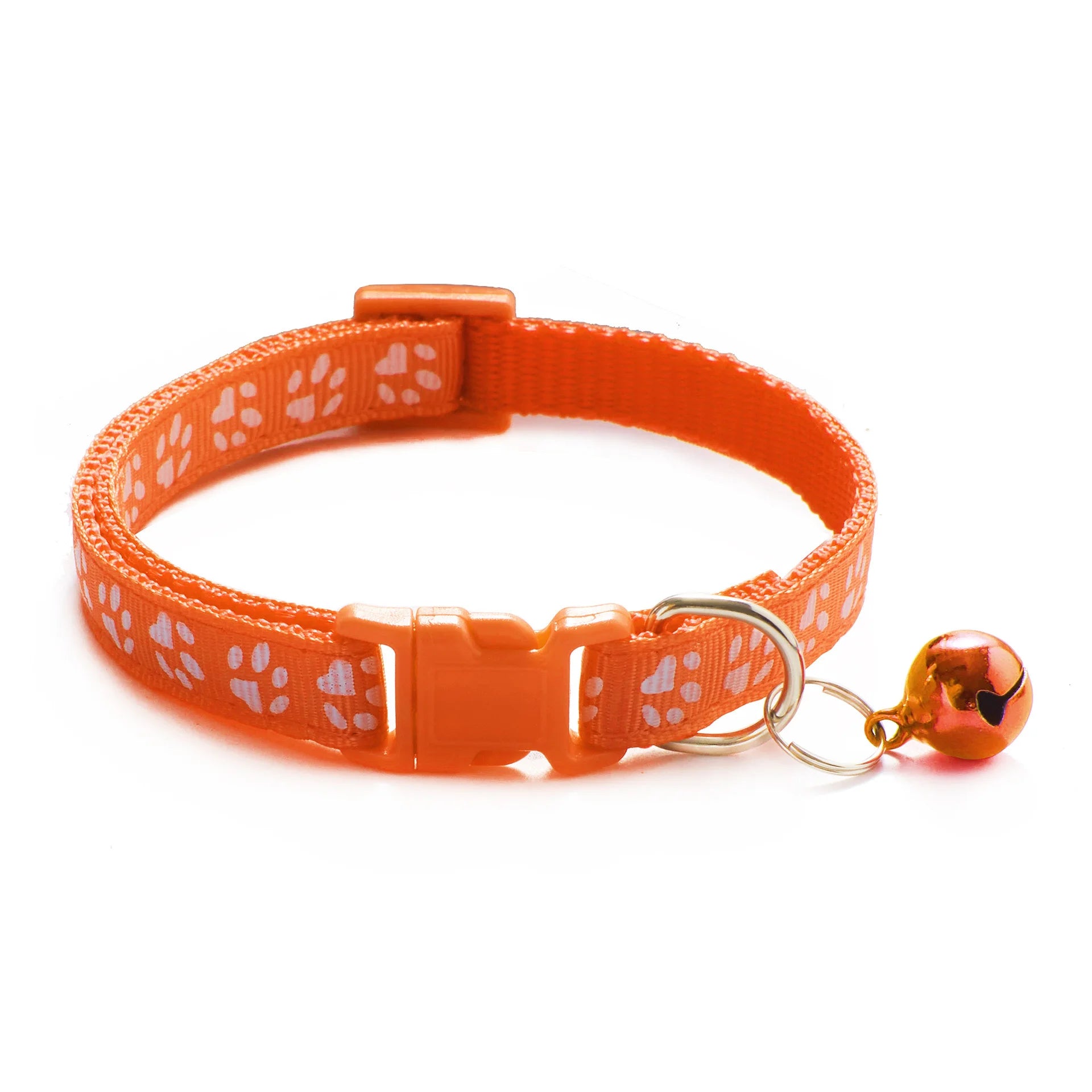Collier avec design pattes de chat et petite clochette pour chat