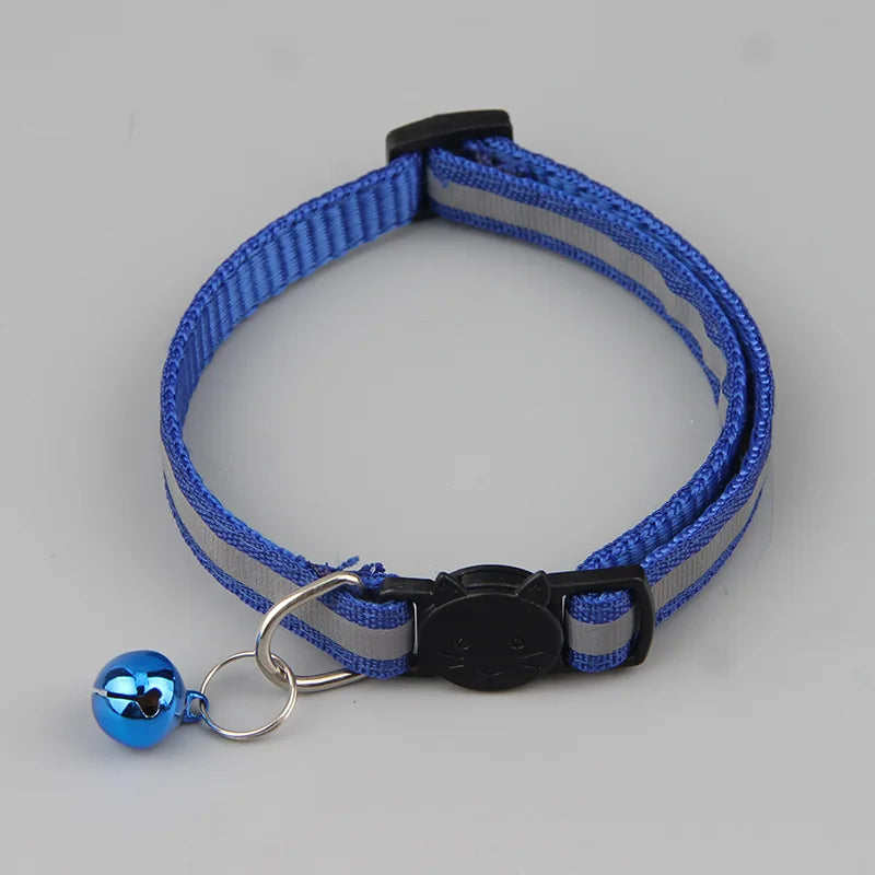 Collier pour chat réfléchissant avec petite clochette