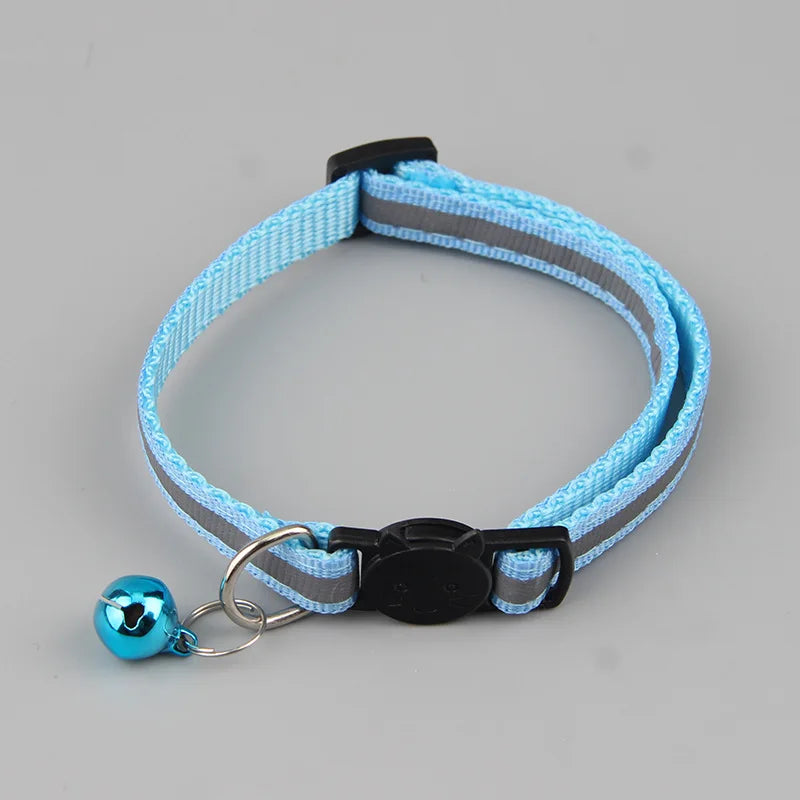 Collier pour chat réfléchissant avec petite clochette