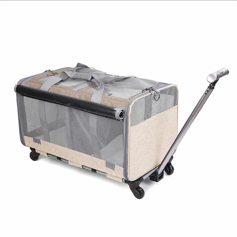 Sac de transport a roulette pour chat