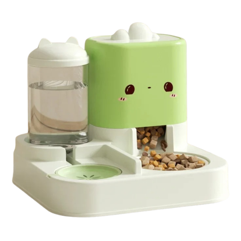 distributeur de croquettes et d'eau automatiques pour chat