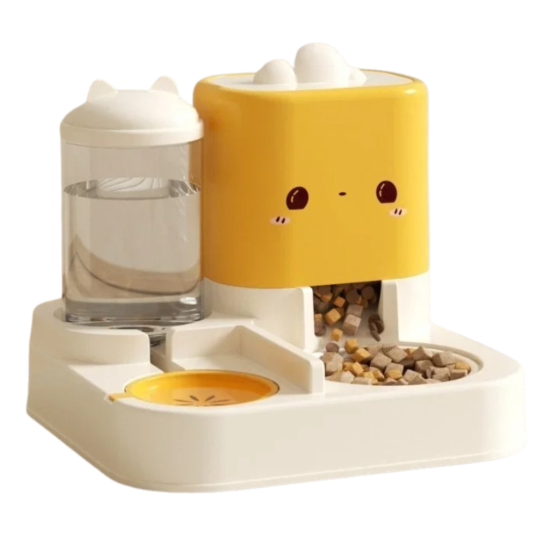 distributeur de croquettes et d'eau automatiques pour chat