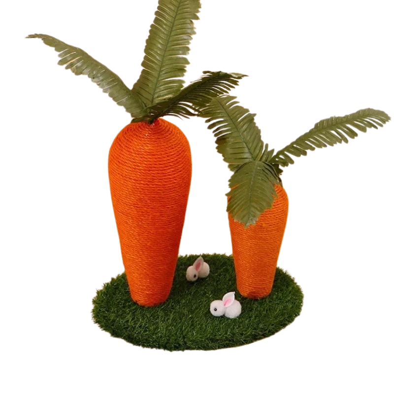 Griffoir design carotte pour chat 25/40cm