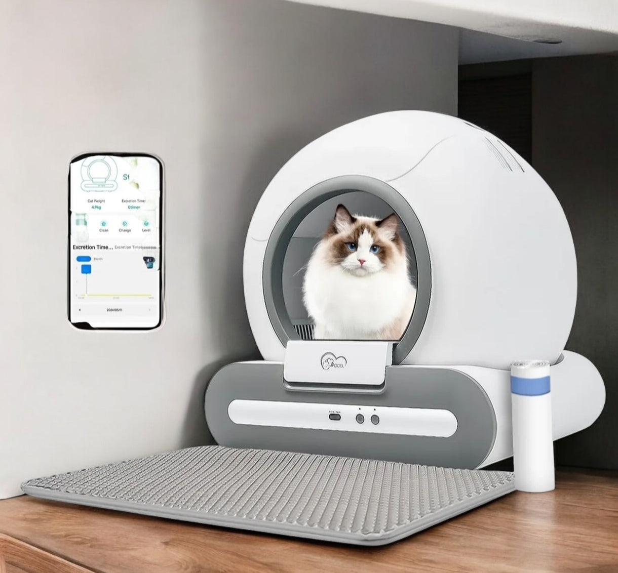 Litiére pour chat a nettoyage automatique