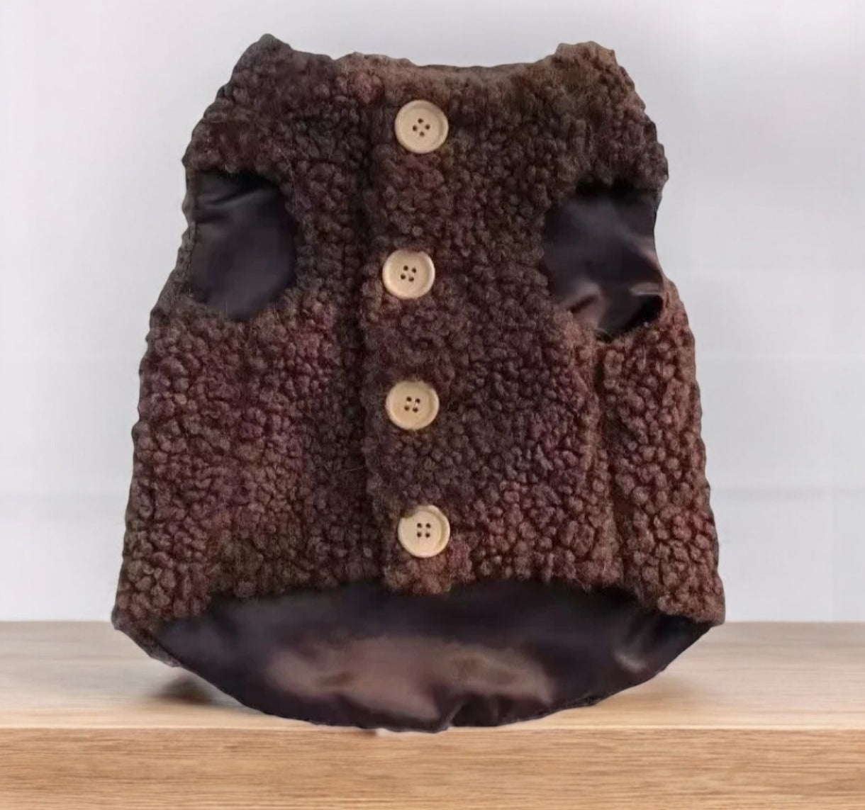Manteau polaire brun pour chat